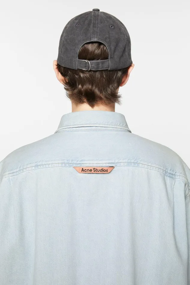 Men Denim Buttonup Shirt 8211 Relaxed Fit Indigo Blue Acne Studios Shirts