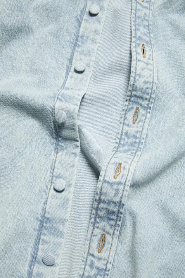 Men Denim Buttonup Shirt 8211 Relaxed Fit Indigo Blue Acne Studios Shirts