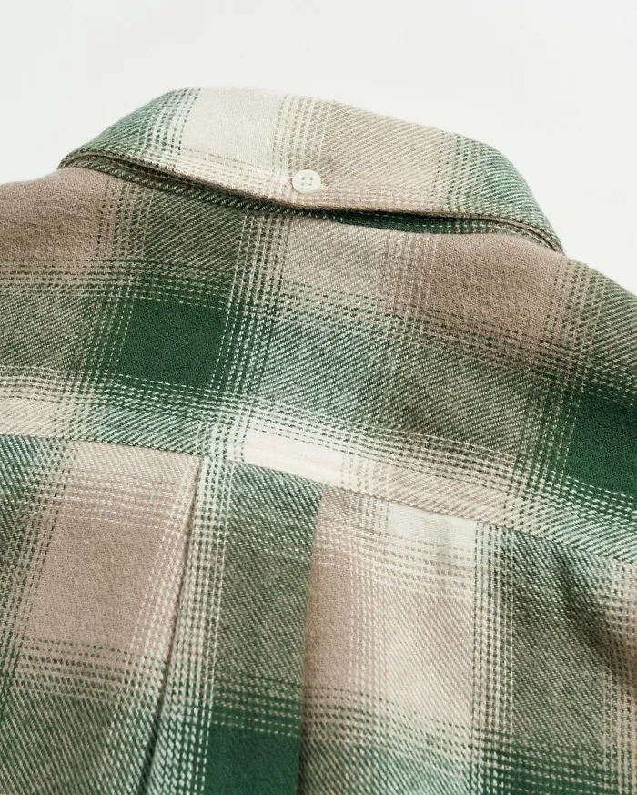 Men Flannel Bold Plaid Tuscumbia Shirt Bd Naturalgreen Billy Reid Shirting