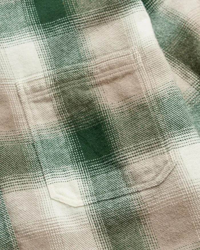 Men Flannel Bold Plaid Tuscumbia Shirt Bd Naturalgreen Billy Reid Shirting