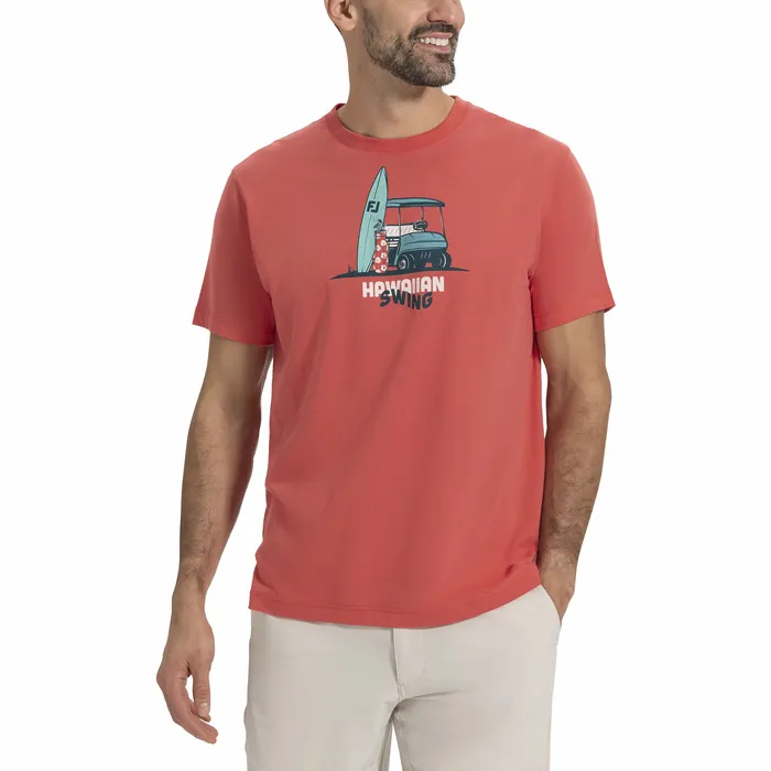 Men FootJoy Hawaiian Swing Graphic Tee Shirts