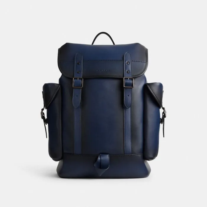 Men Hitch Backpack Deep Blue Coach Backpacks