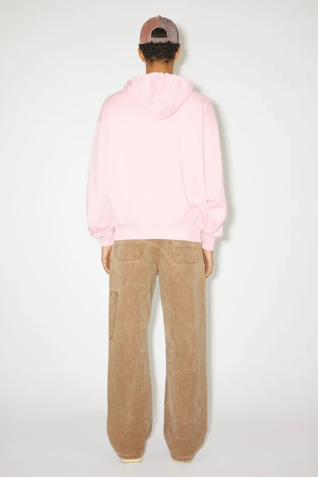 Men Hooded Zip Sweater Light Pink Acne Studios Sweatshirts