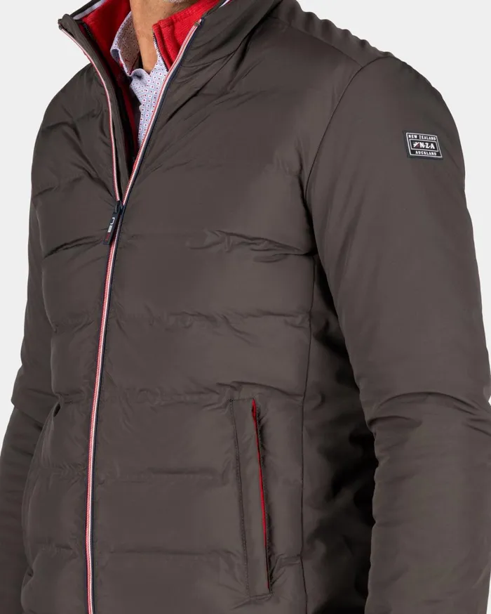 Men Jackets NZA New Zealand Auckland Brown Polyester Bomber Jacket 8211 Mud