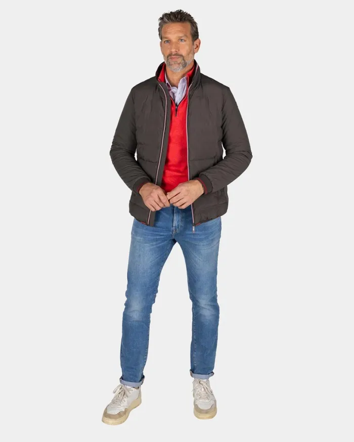 Men Jackets NZA New Zealand Auckland Brown Polyester Bomber Jacket 8211 Mud