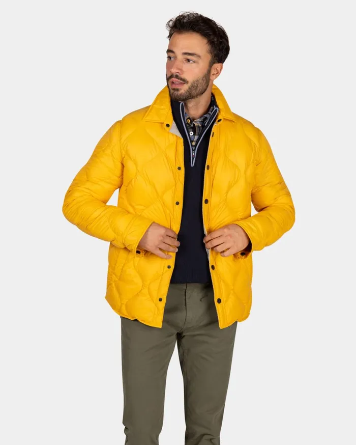 Men Jackets NZA New Zealand Auckland Ochre Yellow Quilted Jacket 8211 Warm Ocre