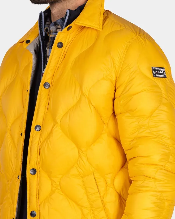 Men Jackets NZA New Zealand Auckland Ochre Yellow Quilted Jacket 8211 Warm Ocre