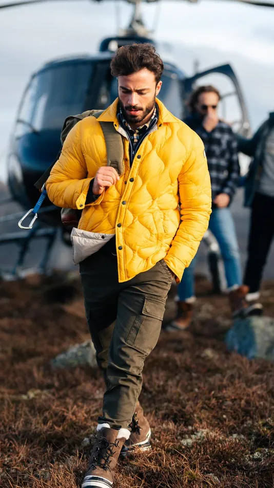 Men Jackets NZA New Zealand Auckland Ochre Yellow Quilted Jacket 8211 Warm Ocre