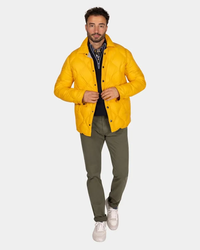 Men Jackets NZA New Zealand Auckland Ochre Yellow Quilted Jacket 8211 Warm Ocre
