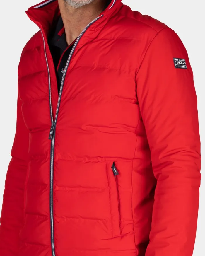 Men Jackets NZA New Zealand Auckland Red Polyester Bomber Jacket 8211 Reef Red