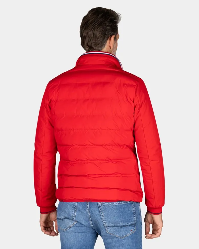 Men Jackets NZA New Zealand Auckland Red Polyester Bomber Jacket 8211 Reef Red