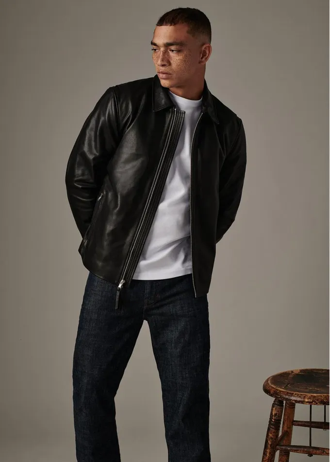 Men Jackets Outerwear Joe039s Jeans REFINED LEATHER MOTO Black