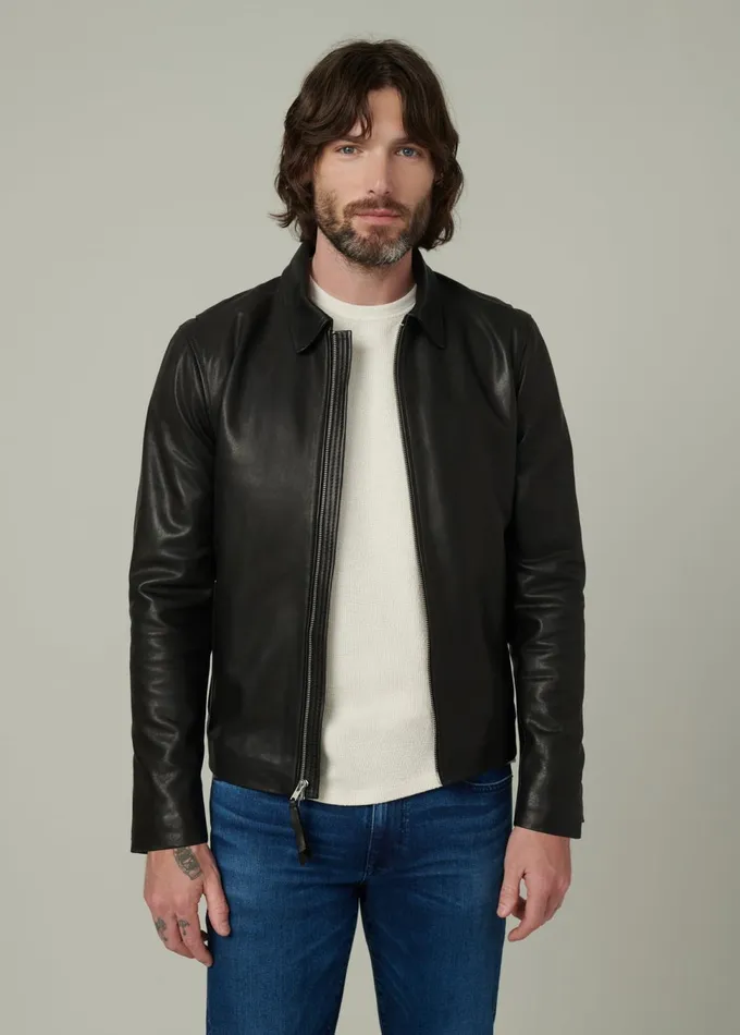 Men Jackets Outerwear Joe039s Jeans REFINED LEATHER MOTO Black