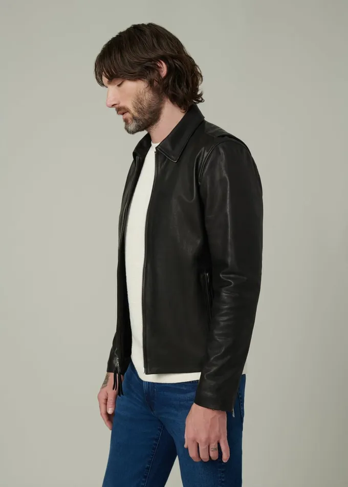 Men Jackets Outerwear Joe039s Jeans REFINED LEATHER MOTO Black
