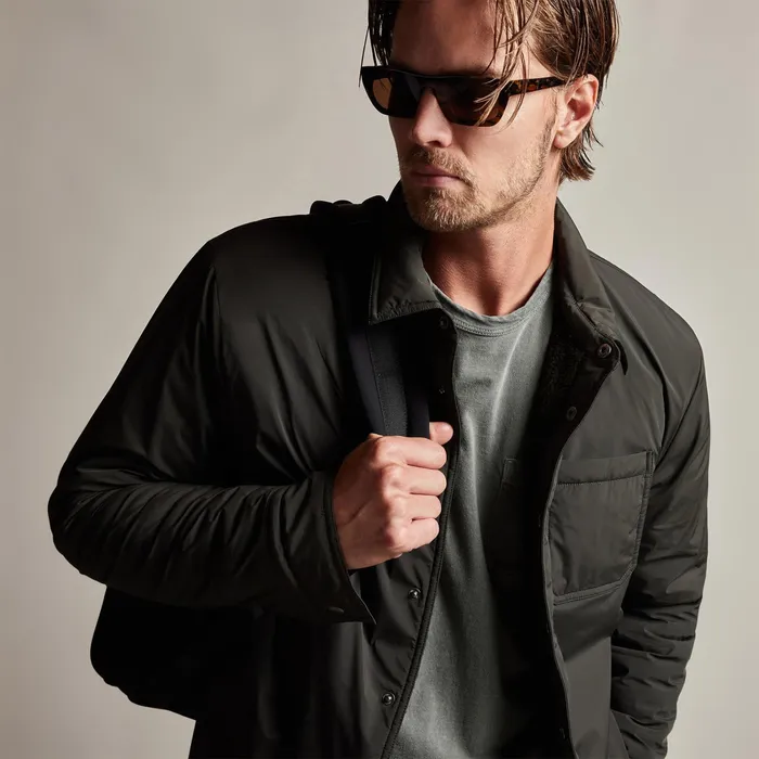 MEN James Perse ASPEN COLLECTION Plaid Lined Performance Jacket Oliveolive