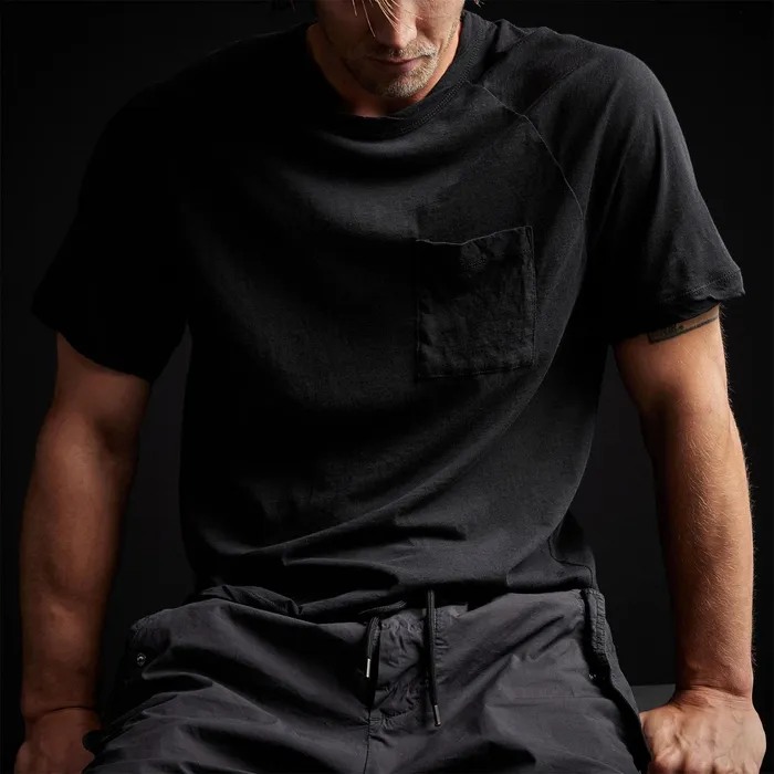 MEN James Perse LOS ANGELES COLLECTION Linen Palm Tee Black