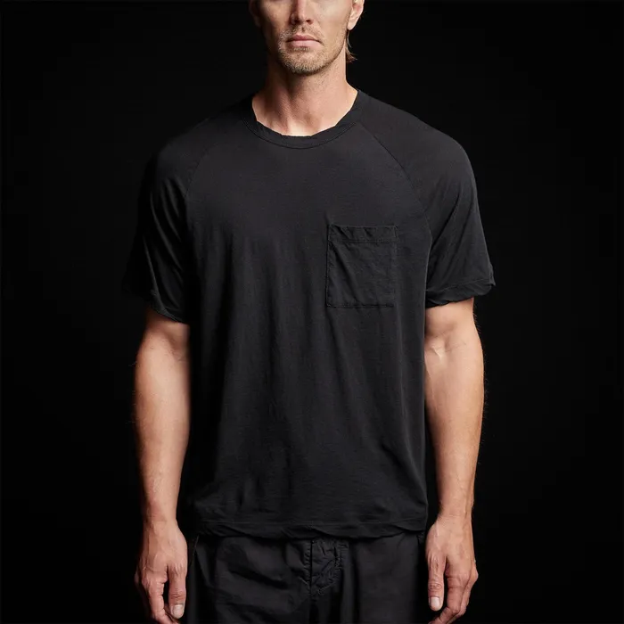 MEN James Perse LOS ANGELES COLLECTION Linen Palm Tee Black