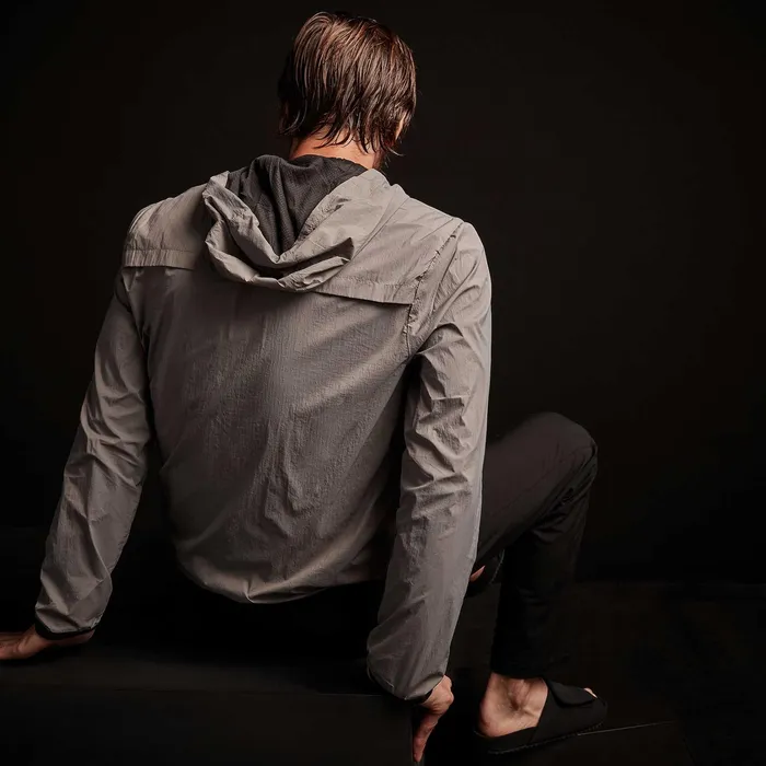 MEN James Perse Performance Jackets YOSEMITE Nylon Windbreaker Ash Grey