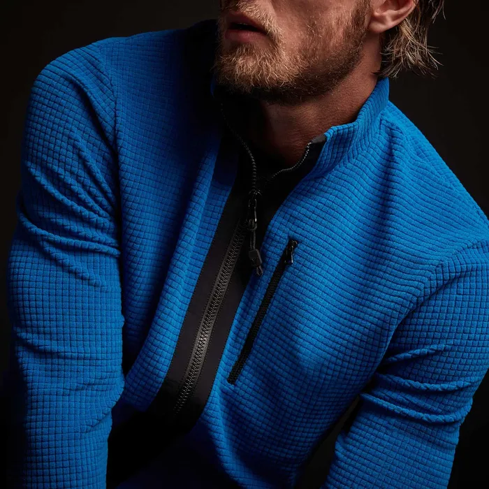 MEN James Perse Performance Jackets YOSEMITE Techno Stretch Zipup Royal Blue