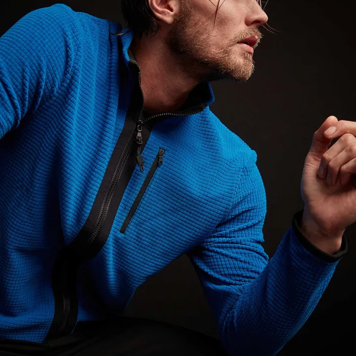 MEN James Perse Performance Jackets YOSEMITE Techno Stretch Zipup Royal Blue
