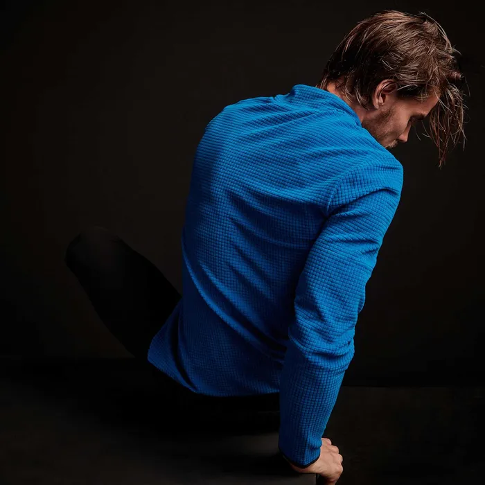 MEN James Perse Performance Jackets YOSEMITE Techno Stretch Zipup Royal Blue