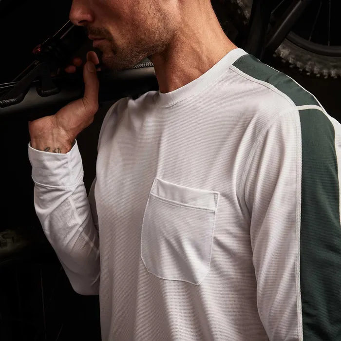 MEN James Perse Performance Tops YOSEMITE Graphic Striped Performance Tee Whitebamboo