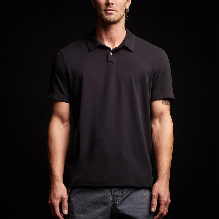 MEN James Perse POLOSNOVELTY TOPS Crisp Cotton Terry Polo French Navy