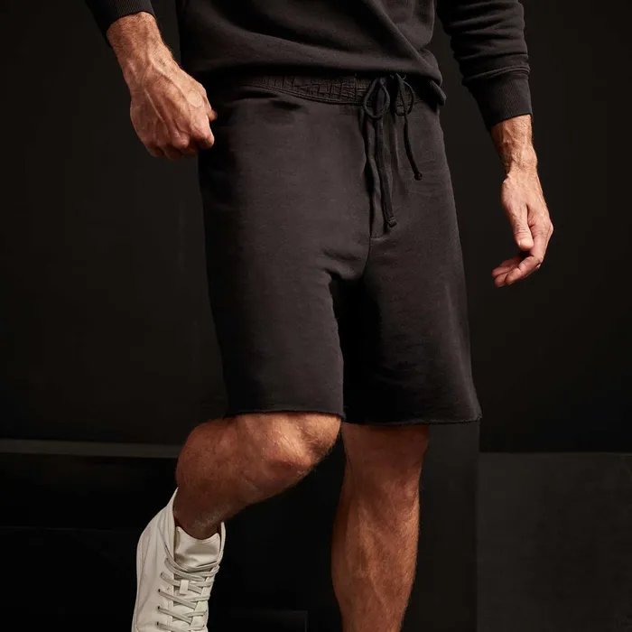 MEN James Perse SHORTS Vintage French Terry Contrast Waist Short Black