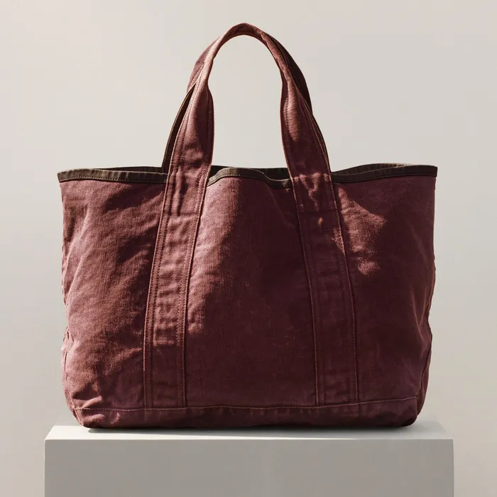 MEN James Perse TOTE BAGS Small Canvas Tote Dark Plum