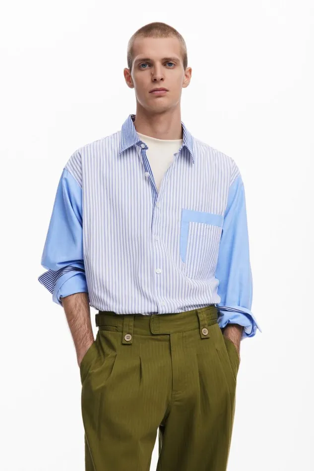 Men Jeans And Trousers Desigual Pleated Long Trousers