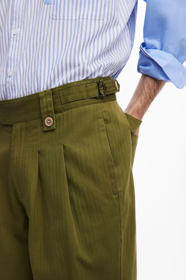 Men Jeans And Trousers Desigual Pleated Long Trousers