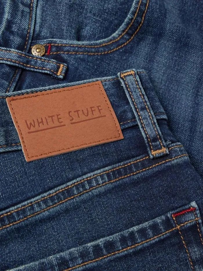 Men JEANS White Stuff Eastwood Straight Jean Zip Fly Mid Denim