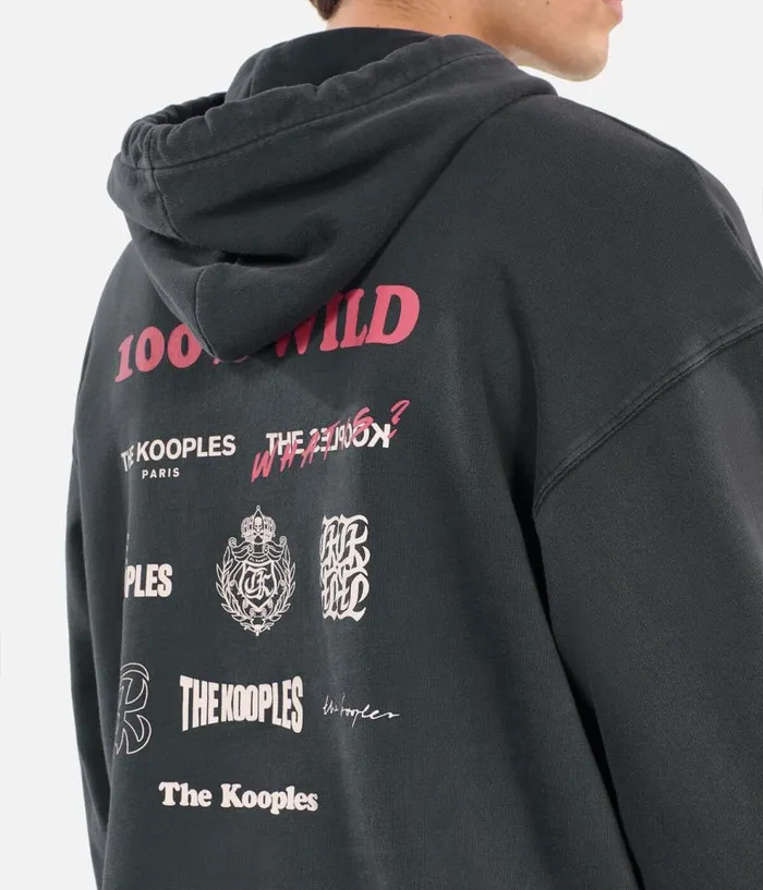 Men Knits and Tees THE KOOPLES Black 100 Wild Serigraphy Sweatshirt Men Knits and Tees THE KOOPLES Black 100 Wild Serigraphy Sweatshirt