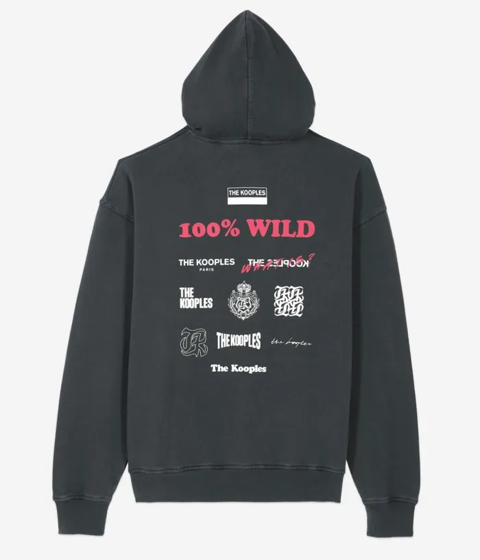 Men Knits and Tees THE KOOPLES Black 100 Wild Serigraphy Sweatshirt Men Knits and Tees THE KOOPLES Black 100 Wild Serigraphy Sweatshirt