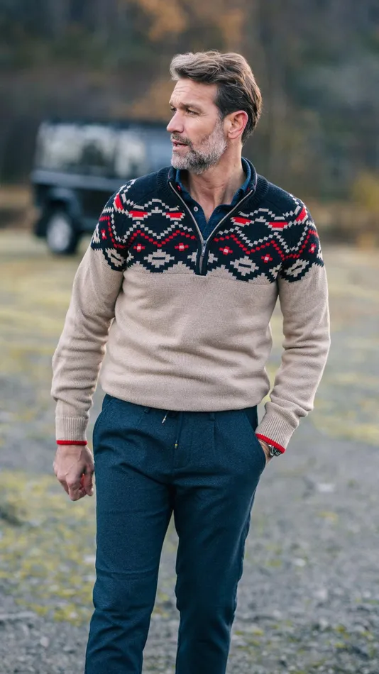 Men Knitwear NZA New Zealand Auckland Beige Sweater With Black Print 8211 Winter Navy Men Knitwear NZA New Zealand Auckland Beige Sweater With Black Print 8211 Winter Navy
