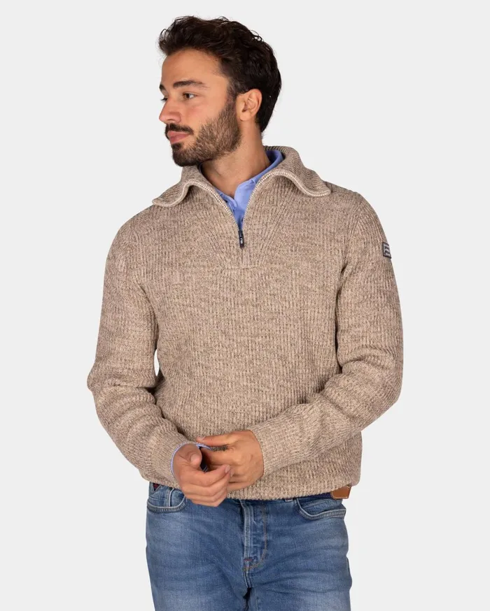 Men Knitwear NZA New Zealand Auckland Cotton Brown Knitted HalfZip Sweater 8211 Chestnut Men Knitwear NZA New Zealand Auckland Cotton Brown Knitted HalfZip Sweater 8211 Chestnut
