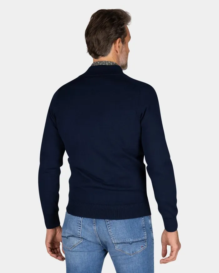 Men Knitwear NZA New Zealand Auckland Dark Blue Cotton Vest 8211 Autumn Navy