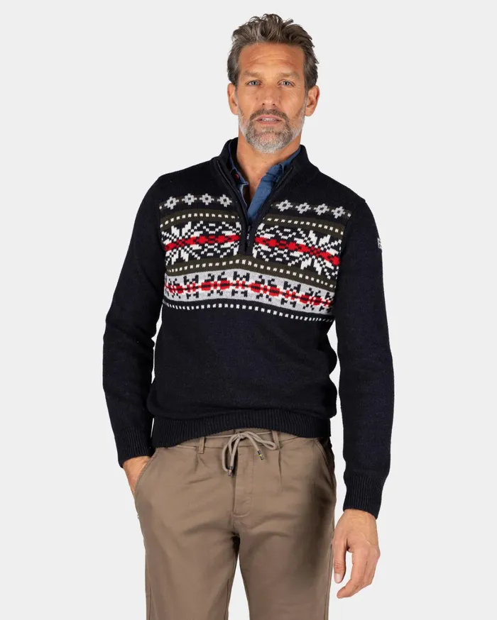 Men Knitwear NZA New Zealand Auckland Navy Pullover With Knitted Print 8211 Winter Navy Men Knitwear NZA New Zealand Auckland Navy Pullover With Knitted Print 8211 Winter Navy