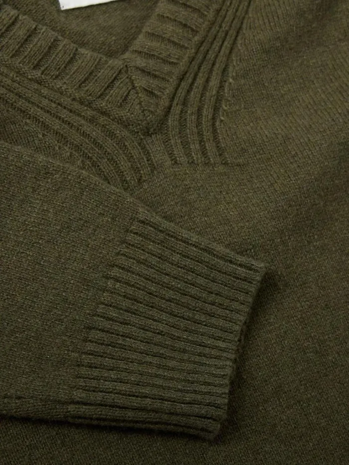 Men KNITWEAR White Stuff Lambswool V Neck Dark Green Men KNITWEAR White Stuff Lambswool V Neck Dark Green