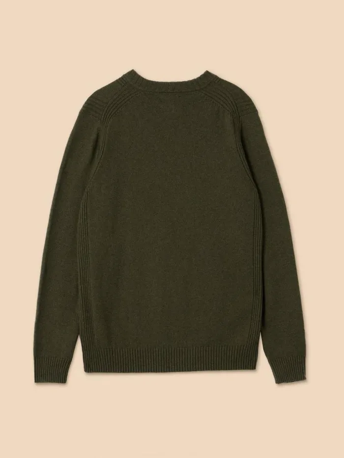 Men KNITWEAR White Stuff Lambswool V Neck Dark Green Men KNITWEAR White Stuff Lambswool V Neck Dark Green