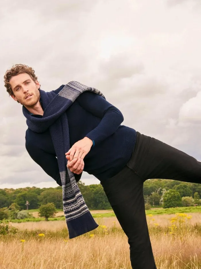 Men KNITWEAR White Stuff Newport Merino Jumper Dark Navy Men KNITWEAR White Stuff Newport Merino Jumper Dark Navy
