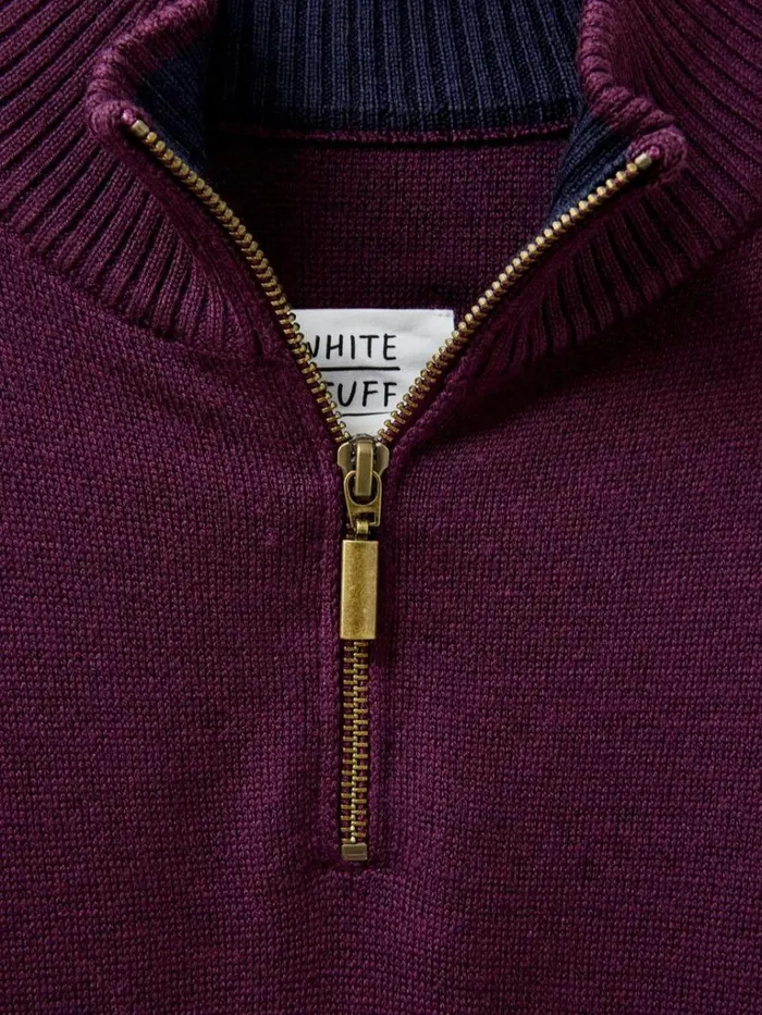Men KNITWEAR White Stuff Newport Merino Jumper Mid Plum Men KNITWEAR White Stuff Newport Merino Jumper Mid Plum