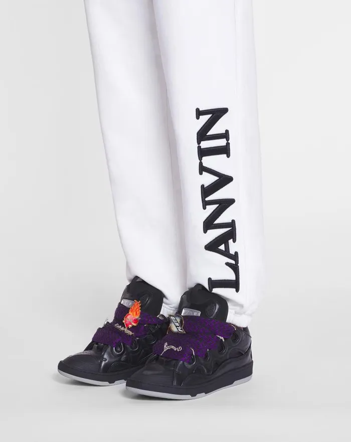 Men Lanvin Coats and Jackets Lanvin X Future Unisex Logo Jogging Pants White Mustang