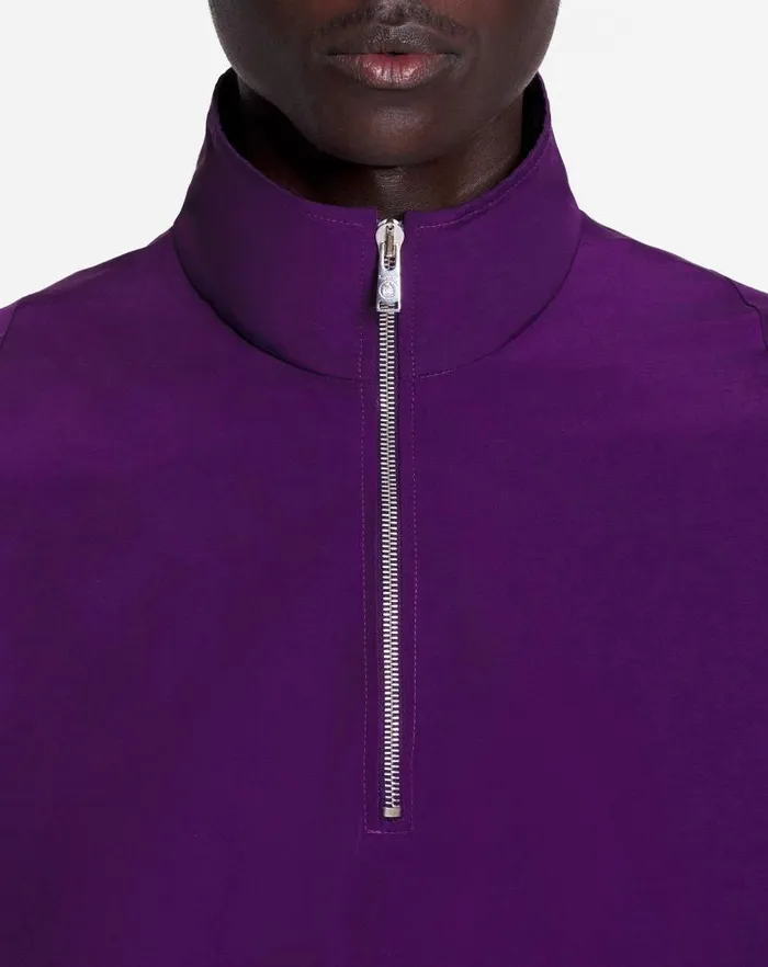 Men Lanvin Coats and Jackets Lanvin X Future Windbreaker With Zipper And Emblems Purple Reign