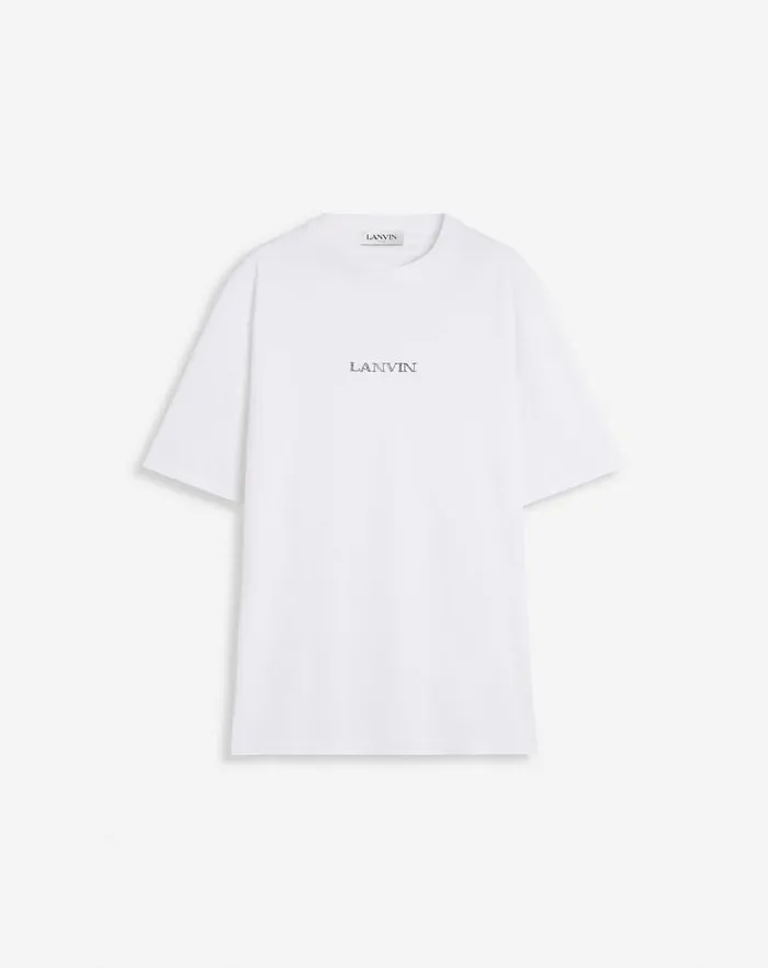 Men Lanvin Coats and Jackets Unisex Lanvin Logo Classic Tshirt Optic White