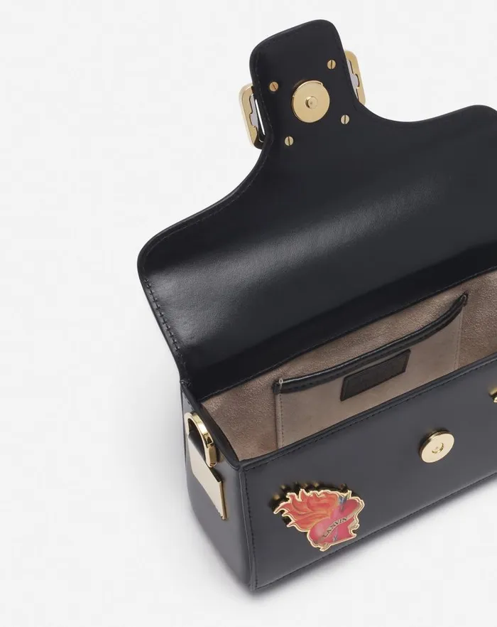 Men Lanvin Crossbody Bags Lanvin X Future Pencil Cat Nano Leather Bag With Pins Blackmulticolour