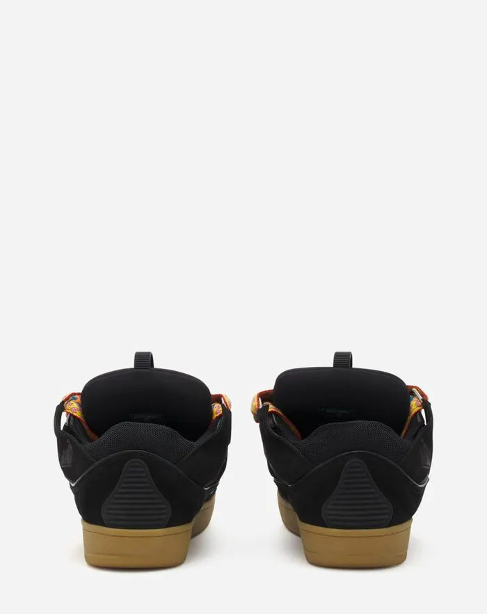 Men Lanvin Curb Leather Curb Sneakers Black Men Lanvin Curb Leather Curb Sneakers Black