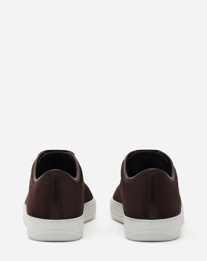 Men Lanvin DBB1 Dbb1 Leather And Suede Sneakers Espressowhite