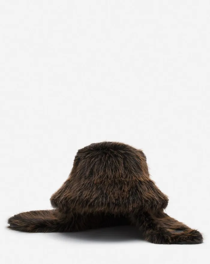 Men Lanvin Hats Lanvin X Future Faux Fur Fisherman Hat Dark Brown Men Lanvin Hats Lanvin X Future Faux Fur Fisherman Hat Dark Brown