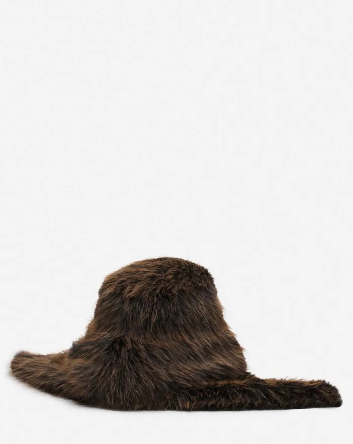 Men Lanvin Hats Lanvin X Future Faux Fur Fisherman Hat Dark Brown Men Lanvin Hats Lanvin X Future Faux Fur Fisherman Hat Dark Brown